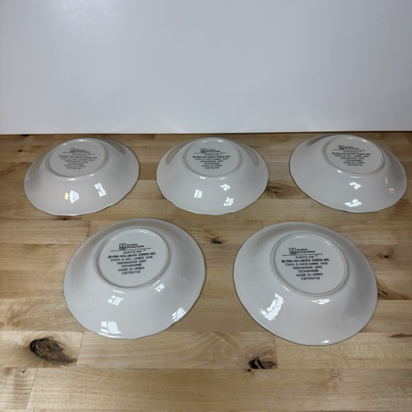1986 Anchor Hocking  AUNTIE EM 7.75" Set of 5 Coupe Soup Bowls Hallmark Cards - Picture 7 of 16